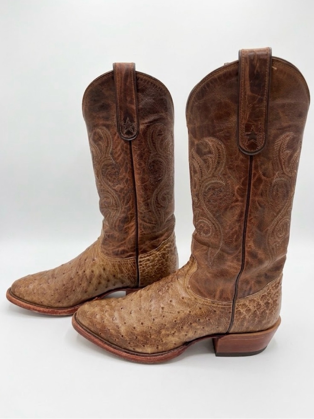 Tony Lama Ostrich Men's Cowboy Boots 8.5 D